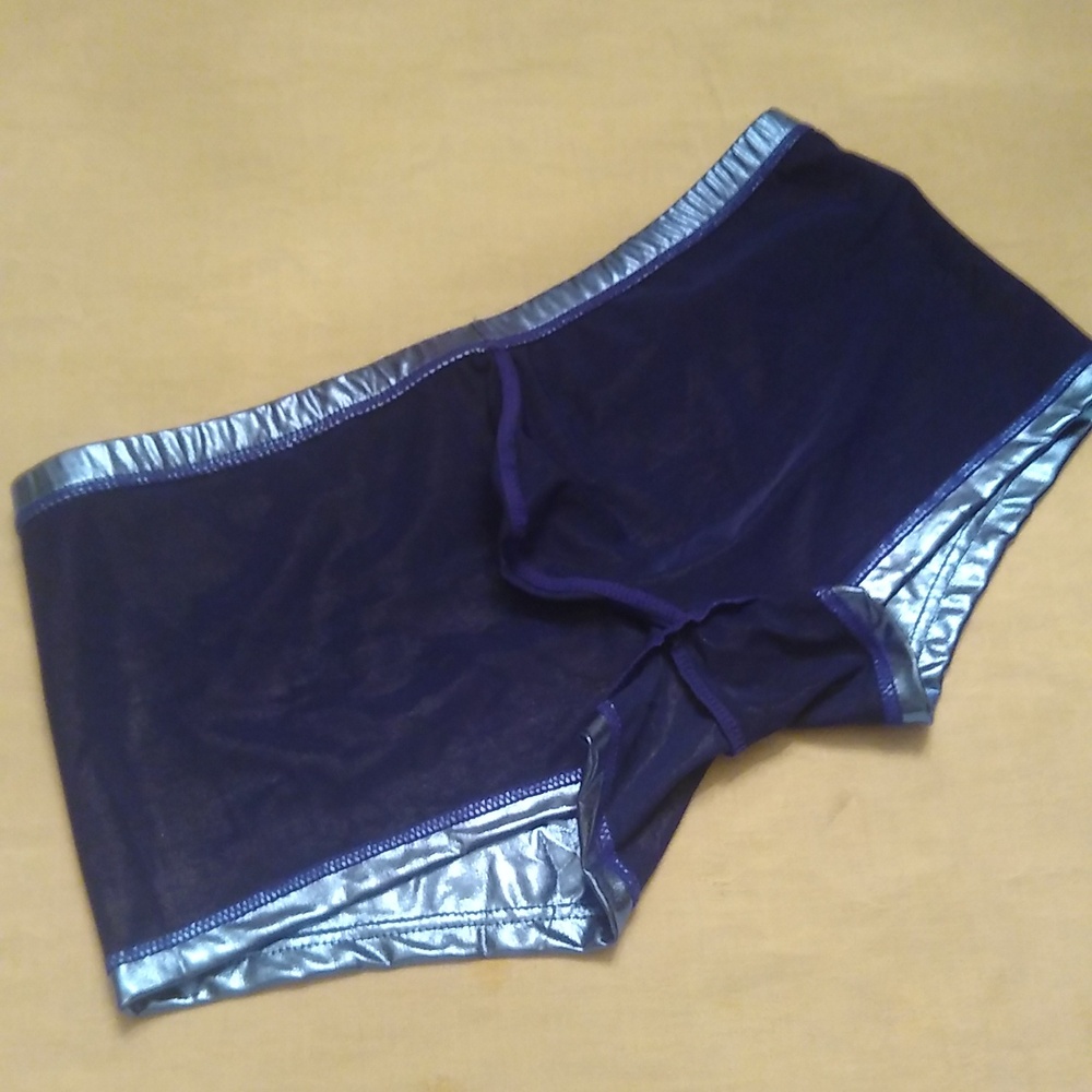 Metallic Blue Shorts - Picture 5 of 8